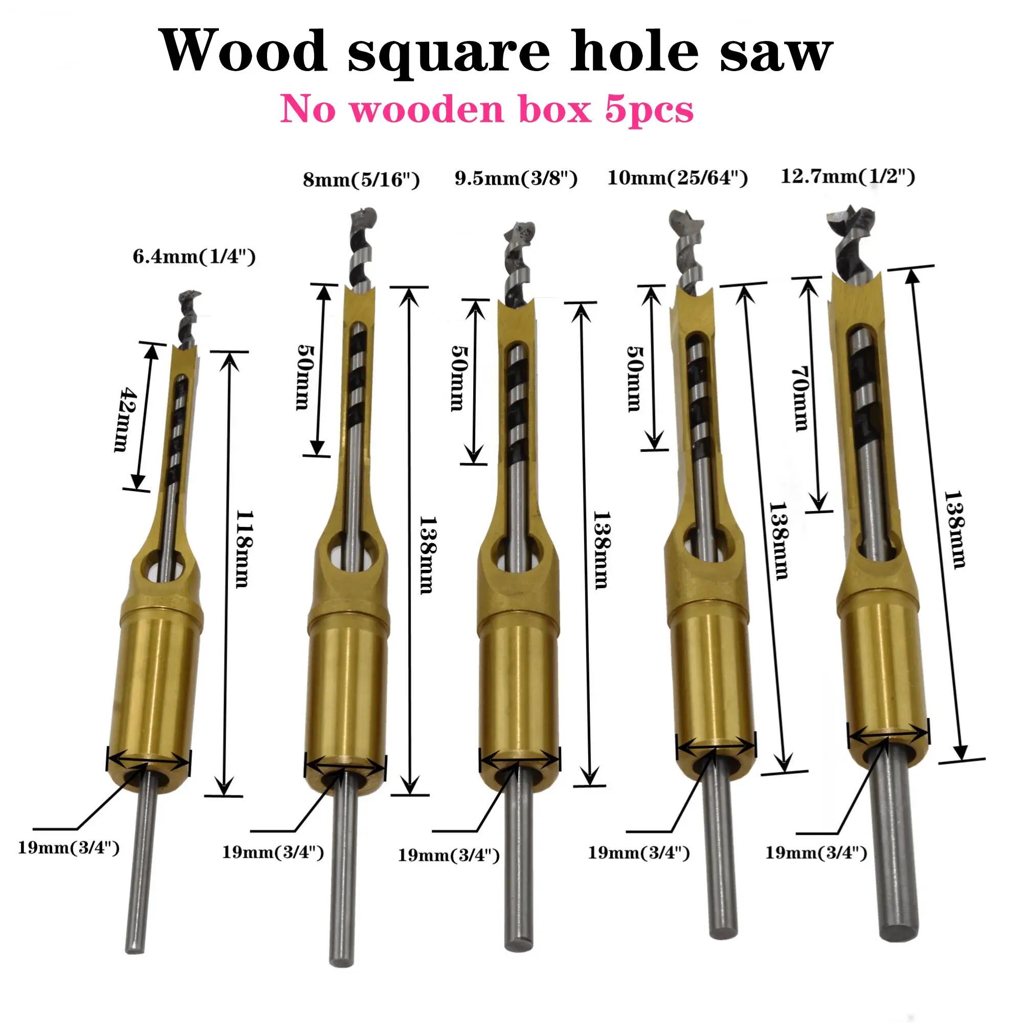 Ng hss drill bits square drill bits flush chisel drill bits set square hole woodworking thumb200