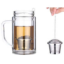 Stainless Steel Locking Spice Tea Strainer Mesh Infuser Tea Ball Filter, Middle  - £4.73 GBP