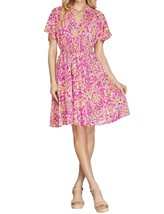 She + Sky short drop sleeve printed collared dress in Hot Pink - £31.39 GBP