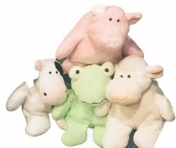 HugFun Pig frog sheep cow lot of12" Plush Farm Animal Nursery decor B18 - £37.39 GBP