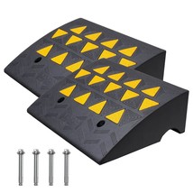 VEVOR Rubber Curb Ramp 2 Pack, 6&quot; Rise Height Heavy-Duty 33069 lbs/15 T ... - $122.84