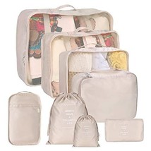 8 Set Packing Cubes for Suitcases kingdalux Travel Luggage Packing Organ... - £31.18 GBP
