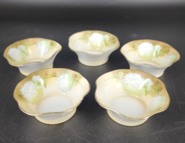 Antique RS Germany c1900-1946  Porcelain Scalloped Floral Berry Bowls Lot of 5 - £37.80 GBP