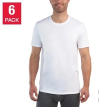 Kirkland Signature Mens T-Shirts White 6-Pack Crewneck Tagless Stretch C... - $46.99