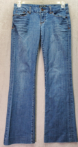 Seven7 Bootcut Jeans Women&#39;s Size 27 Light Blue Denim Cotton Pockets Flat Front - £18.11 GBP