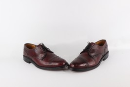 Vtg Allen Edmonds Mens 9.5 B Leather Brogue Toe Cap Dress Shoes Oxblood ... - £93.37 GBP