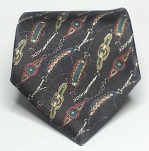 Lorenzo Medici Italian Fashion Men Dress Silk Tie Black 63&quot; long 3.75&quot; wide  - £11.65 GBP