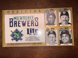 Milwaukee Brewers 25th Anniversary Commemorative Card Series Set Hank Aaron - £31.41 GBP