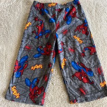 Spiderman Boys Gray Red Blue Spidey Fleece Pajama Pants 2T - £4.25 GBP