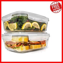 Elegant Borosilicate Glass Food Containers - Airtight &amp; Dishwasher Safe,... - $935.95 MXN