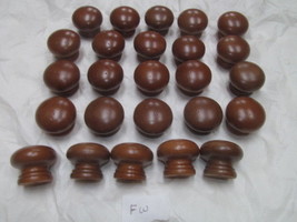 TWENTY-FIVE (25) NEW FACTORY MAPLE FINISHED KNOBS VARIOUS COLORS 1 1/4&quot; ... - $15.00