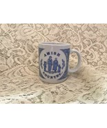 Vintage Souvenir Coffee Mug - Amish Country Blue and White - £12.65 GBP
