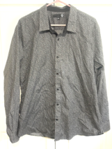 Guess Mens XXL Black Mini Stars Long Sleeve Button Down Shirt - $14.85