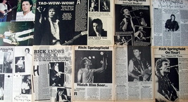 RICK SPRINGFIELD ~ Twenty (20) Color, B&amp;W ARTICLES from 1984-1988 ~ B5 C... - £10.27 GBP