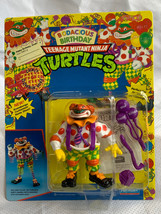 1992 Playmates Toys &quot;Crazy Clownin&#39; Mike &quot; Tmnt Action Figure In Pack Unpunched - £78.41 GBP