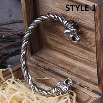 Viking Arm Ring Ragnar Lothbrok Bracelet Odin&#39;s Raven Oath Ring Bangle W... - $23.99+