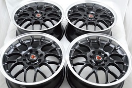 New DDR R1 16x7 4x100/114.3 35mm Black Polished Lip 16" Wheels Rims (Set... - $679.00
