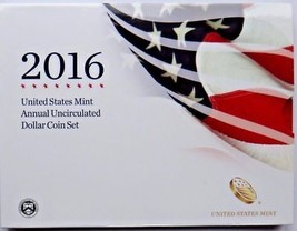 2016 US MINT ANNUALUNC  DOLLAR SET INCLUDING UNC $1 SILVER EAGLE - $399.65