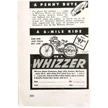 1948 Whizzer Motorcycle Bike Advertisement Portable Transportation Vinta... - $19.99