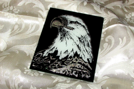 EAGLE black white silver reflective on 4x5 glass (bdrm drwr) - $5.00