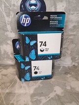 Lot of two: Genuine HP 74 (CB335WN) Black Ink Exp. May 2017 - £12.24 GBP