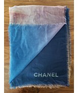 CHANEL 100% Cashmere Extra Large Wrap Scarf City Print Ombre Logo, New! - $989.99