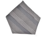 ARMANI COLLEZIONI Mens Pocket Square Simple Striped Grey Size 13&quot; X 13&quot; ... - $29.09