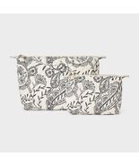 Universal Thread Quilted Floral Travel Bag Pouch Cotton Zip Closure - €12,14 EUR