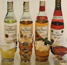 1970 Ron Bacardi Rum 4 Varieties Advertisement Distillery Liquor DWII17 - $552.67 MXN