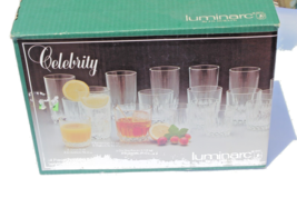 Complete Vtg Set Of 24 Piece Tumbler Set Celebrity Luminarc By J.G. Durand Cryst - £59.89 GBP