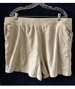 Lady&#39;s Maternity Shorts, Knit, Beige, New Additions, XL, Extra Room, 100... - $12.97