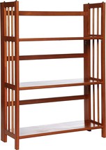 Casual Home 3-Shelf Folding Stackable Bookcase (27.5&quot; Wide)-Mahagony - £67.92 GBP