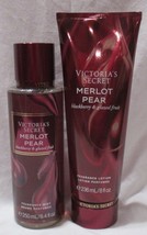 Victoria&#39;s Secret Fragrance Mist &amp; Lotion Set 2 MERLOT PEAR blackberry fruit - £27.98 GBP