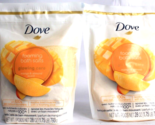 2 Dove Foaming Bath Salts Glowing Care Mango Almond Scent 28 Oz  - £23.59 GBP