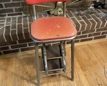 Vtg Red COSCO Kitchen Step Chair Stool With Flip Up Seat *Sold As is* - £35.43 GBP