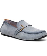 Santoni Apron Men&#39;s Suede Light Blue Italy Toe Driving Loafer Shoes Size... - £471.82 GBP