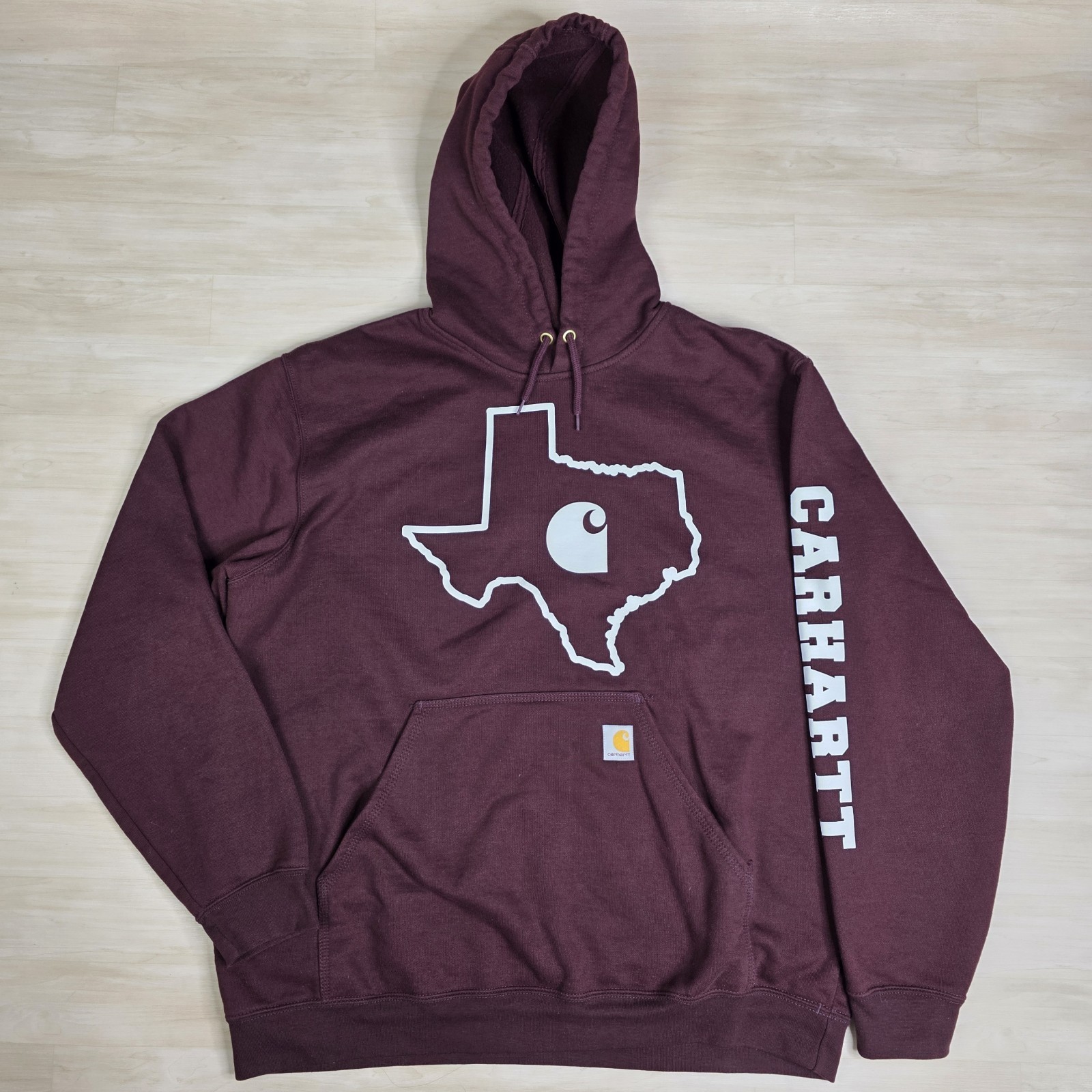 Carhartt Men&#39;s Maroon Loose Fit Texas Hoodie Size Large - $49.39