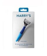 Harry&#39;s Razor With 2 Blade Cartridges Navy Blue - $13.85