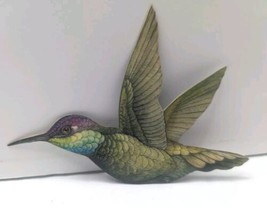 Magnificent Rivolis Hummingbird Magnet 1996 Running Studio Green Plastic... - $13.12