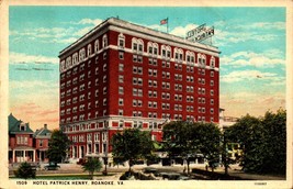 Exterior View Hotel Patrick Henry Building Roanoke Virginia 1939 Postcard BK55 - £3.10 GBP