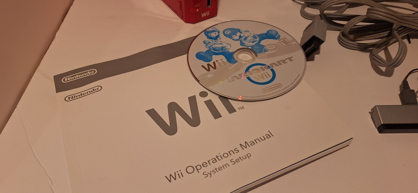 Rare Red Nintendo Wii Video Game Console System GameCube w/ Extras Item image 7