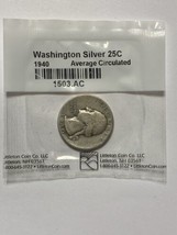 1940 Washington SILVER Quarter Average Circulated Littleton Coin Co. - £14.02 GBP