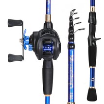 Sougayilang Fishing Rod Combo 1.8-2.4M Lure Fishing Rod and 7.2:1 High Speed Gea - £94.27 GBP