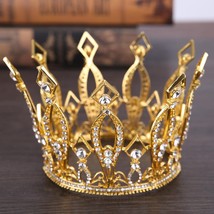 Vintage Queen King Tiaras Crown Fashion Tiaras and Crowns Pageant Headdress Prin - £25.81 GBP