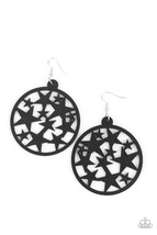 Paparazzi Cosmic Paradise Black Wooden Star Cutout Earrings NEW RELEASE 2022 - $5.00