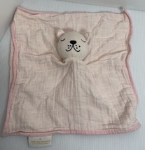 Lovey Security Blanket Pink Teddy Pottery Barn Kids Organic Cotton Emily Merritt - £11.00 GBP