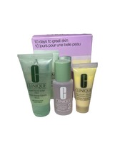 Clinique 10 DAYS TO GREAT SKIN 3pc Set Dry Skin-Soap/Clarifying Lotion/M... - £11.81 GBP