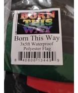 Born This Way Flag 3x5ft LGBTQIA LGBT Gay Pride Lady Gaga Rainbow Pride ... - $2.99