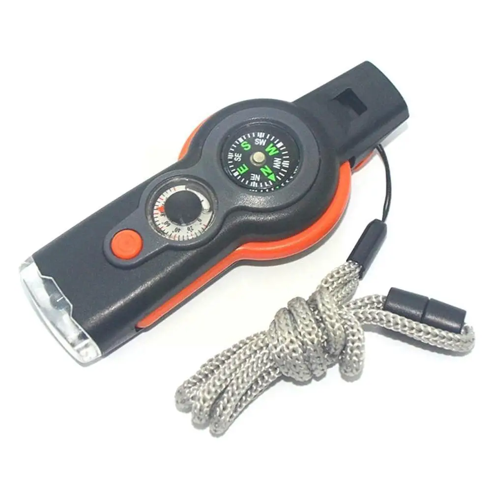 New 7 in 1 Multifunctional Outdoor Lifesaving Whistle Light Thermometer ... - £8.99 GBP+