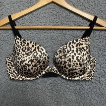 Victoria Secret Very Sexy Push Up Bra Leopard Cheetah Black Gem Underwire 34D - £21.63 GBP